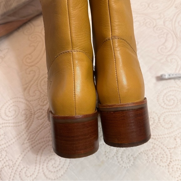 Frye leather banana yellow 14L tall boots - Picture 6 of 6